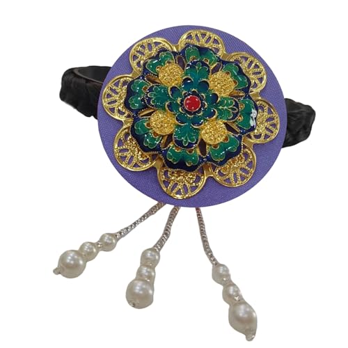 Wkldjf Hanbok Kopfbekleidung Satins Und Perlen Haare Hair Hoop Koreanische Kopfbedeckung Stylish Stirnband Für Bühnen Tanzaufführungen von Wkldjf