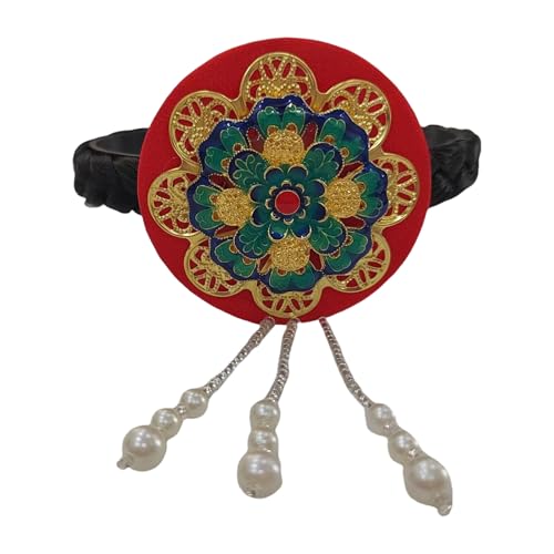 Wkldjf Hanbok Kopfbekleidung Satins Und Perlen Haare Hair Hoop Koreanische Kopfbedeckung Stylish Stirnband Für Bühnen Tanzaufführungen von Wkldjf
