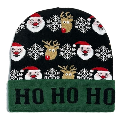 Wkldjf Handgefertigter Weihnachten Für Party Stricker Santa/Rentier Print Saisonal Festival Erwachsene Kinder von Wkldjf