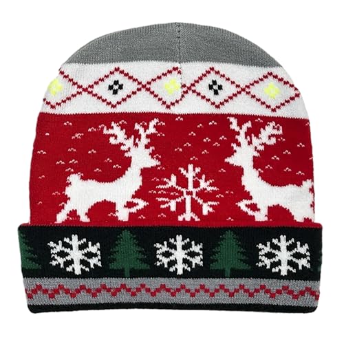 Wkldjf Handgefertigter Weihnachten Für Party Stricker Santa/Rentier Print Saisonal Festival Erwachsene Kinder von Wkldjf