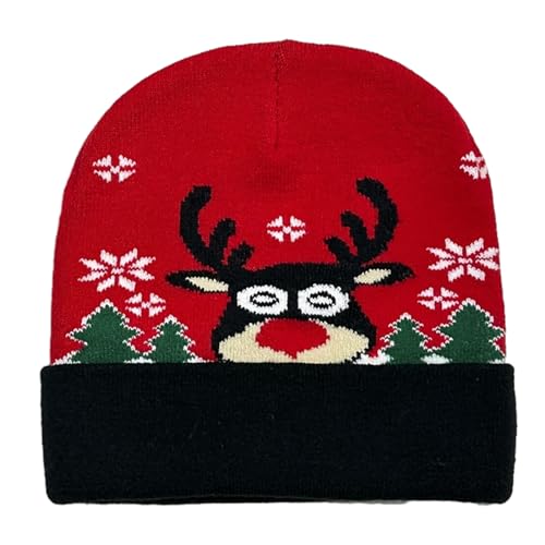 Wkldjf Handgefertigter Weihnachten Für Party Stricker Santa/Rentier Print Saisonal Festival Erwachsene Kinder von Wkldjf