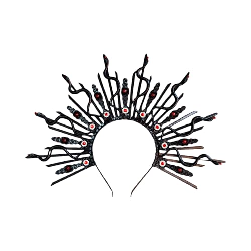 Wkldjf Multifauntal Snake Head Crowns Haarteil Mit Mehreren Farbbrauthaarkronen Zur Verbesserung Ihrer Mythologie Ensembles von Wkldjf