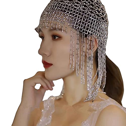 Wkldjf Perlenkappe Kopfbedeckung Bauch Tanz Haar Accessoire Exotische Cleopatras Kopfbedeckungen Für 1920 Gatsbys Themenparty Proms von Wkldjf