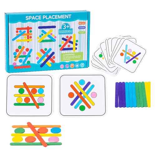 Wkldjf Rainbow Stick Space Matching Toy Für Kinder Formfarbe Sorting Puzzle Spielzeug Brettspiel Bildung Lernspielzeug Für Kind von Wkldjf