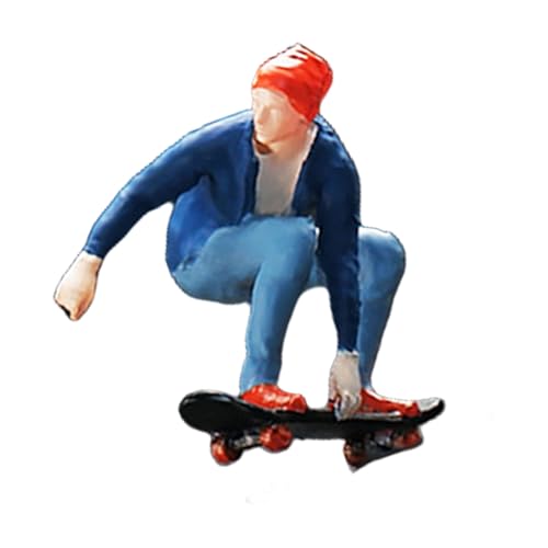 Wkldjf Skateboard-Figur im Maßstab 1:64, für kreative Dioramen-Projekte und Miniatur-Eisenbahn-Szene, Bausätze, Dekorationen Wkldjf Skateboard-Figur im Maßstab 1:64, für kreative Dioramen-Projekte und Miniatur-Eisenbahn-Szene, Bausätze, Dekorationen von Wkldjf