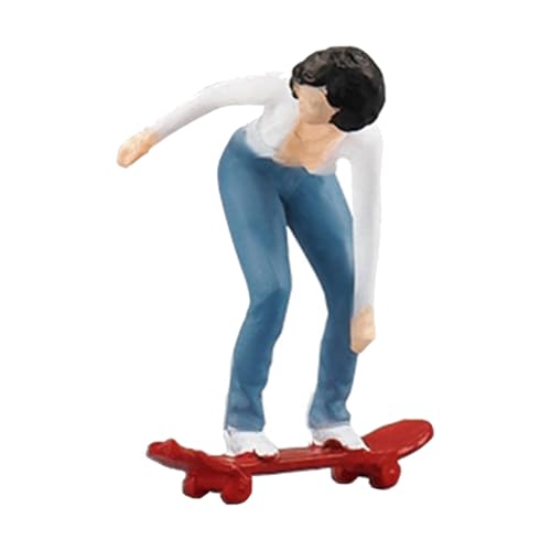 Wkldjf Skateboard-Figur im Maßstab 1:64, für kreative Dioramen-Projekte und Miniatur-Eisenbahn-Szene, Bausätze, Dekorationen von Wkldjf