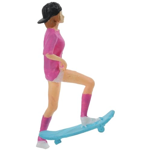Wkldjf Skateboard-Figur im Maßstab 1:64, für kreative Dioramen-Projekte und Miniatur-Eisenbahn-Szene, Bausätze, Dekorationen von Wkldjf