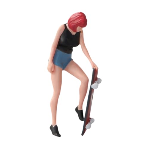 Wkldjf Skateboard-Figur im Maßstab 1:64, für kreative Dioramen-Projekte und Miniatur-Eisenbahn-Szene, Bausätze, Dekorationen Wkldjf Skateboard-Figur im Maßstab 1:64, für kreative Dioramen-Projekte und Miniatur-Eisenbahn-Szene, Bausätze, Dekorationen von Wkldjf
