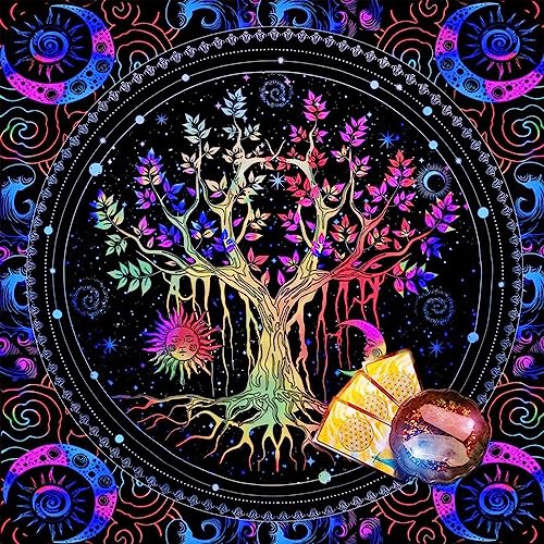 Wkldjf Tarots Tischdecke Divinations Tischabdeckung Astrologie Oracles Brettspiel Matte Square Form Pendel Tischtuch von Wkldjf