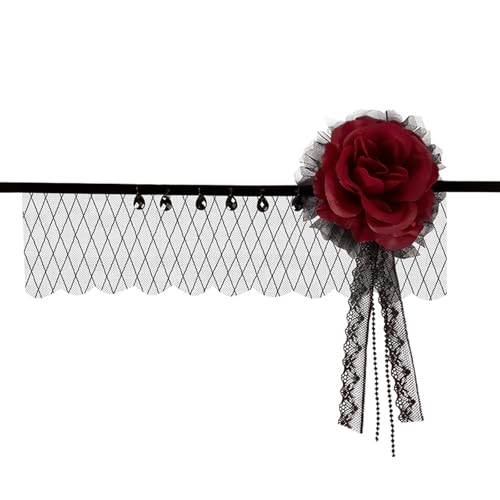 Wkldjf Weiches Tüll Rosenkopfbewegungs Accessoire Mysteriöses Rose Tüll Haarteil Für Maskeraden Tanz Und Halloween Feierlichkeiten Wkldjf Weiches Tüll Rosenkopfbewegungs Accessoire Mysteriöses Rose Tüll Haarteil Für Maskeraden Tanz Und Halloween Feierlichkeiten von Wkldjf
