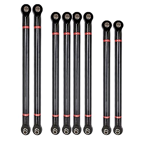 Wlauqueta 8 StüCk/Lot Metall Verbindungs Stange Stangen Satz 313MM Rad Stand für 1/10 RC Crawler Auto Axial SCX10 Upgrade Teile ZubehöR, 2 Wlauqueta 8 StüCk/Lot Metall Verbindungs Stange Stangen Satz 313MM Rad Stand für 1/10 RC Crawler Auto Axial SCX10 Upgrade Teile ZubehöR, 2 von Wlauqueta