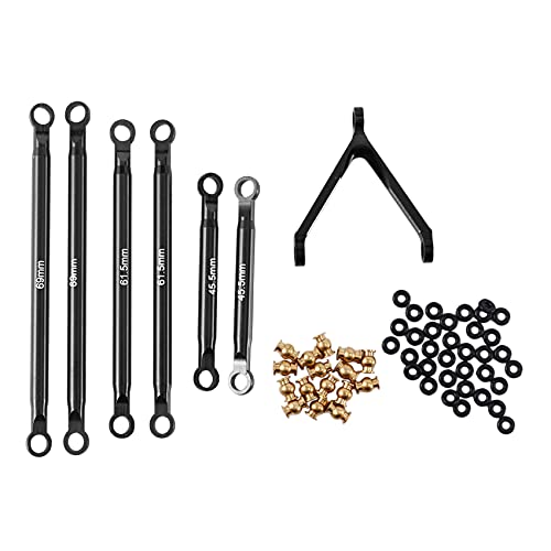 Wlauqueta für Axial SCX24 90081 1/24 RC Crawler Auto Upgrade Teile Metallverbindungsstange Spurstange AufhäNgungsglieder Set AX31613 ZubehöR Wlauqueta für Axial SCX24 90081 1/24 RC Crawler Auto Upgrade Teile Metallverbindungsstange Spurstange AufhäNgungsglieder Set AX31613 ZubehöR von Wlauqueta