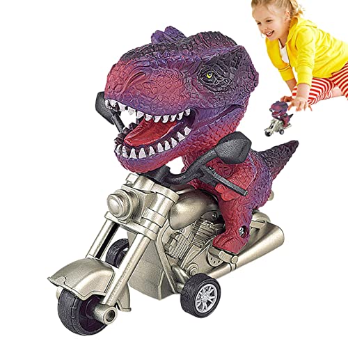 Wlikmjg Dinosaurier-Motorrad-Spielzeug - Dinosaurier Reiten Motorrad - Tyrannosaurus Rex oder Triceratops Reibungsbetriebenes Motorradspiel Geschenke für Kinder Modell lustig von Wlikmjg