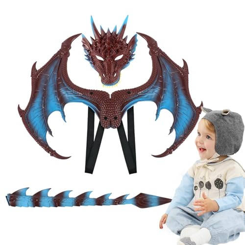 Wlikmjg Drachenflügel für Drachenkostüm-Set, Fancy Creations Drachenschwanz-Gesichtsbedeckung, Drachenverkleidungs-Kostüm für, Cosplay, Shows auf Wlikmjg Drachenflügel für Drachenkostüm-Set, Fancy Creations Drachenschwanz-Gesichtsbedeckung, Drachenverkleidungs-Kostüm für, Cosplay, Shows auf von Wlikmjg