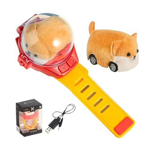 Wlikmjg Ferngesteuertes Handgelenkauto, Rennuhr-Autospielzeug | USB-Aufladung, Rennwagen-Fernbedienung, Uhr, Spielauto - Plüschhund, elektrisches Spielzeug, 2,4 GHz, kleines Autospielzeug für Kinder Wlikmjg Ferngesteuertes Handgelenkauto, Rennuhr-Autospielzeug | USB-Aufladung, Rennwagen-Fernbedienung, Uhr, Spielauto - Plüschhund, elektrisches Spielzeug, 2,4 GHz, kleines Autospielzeug für Kinder von Wlikmjg