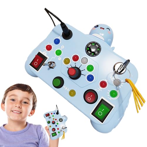 Wlikmjg LED-Beschäftigtes Spielzeug, Kleinkind-Sensorbrett | LED-Montessori-Spielbrett für Kleinkinder,Feinmotorikspielzeug für die frühe Entwicklung für Klassenzimmer, Flugzeuge, Wohnzimmer von Wlikmjg