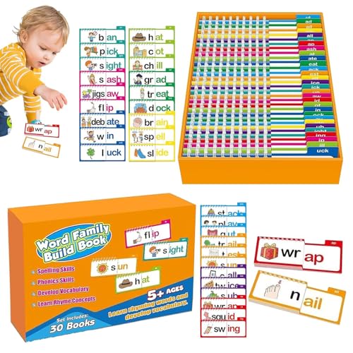 Wlikmjg Lesen von Flash -Karten, Word Family Flash -Karten - Vokabularspiel Flashcard,Lesen und Reimblätter Aktivitätsbuch Buch Familien Flash-Karten Bildung für Mädchen im Alter von 4 bis 8 Jahren Wlikmjg Lesen von Flash -Karten, Word Family Flash -Karten - Vokabularspiel Flashcard,Lesen und Reimblätter Aktivitätsbuch Buch Familien Flash-Karten Bildung für Mädchen im Alter von 4 bis 8 Jahren von Wlikmjg