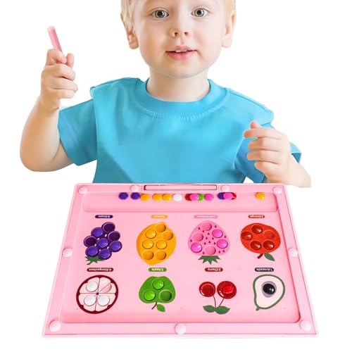 Wlikmjg Magnetfarbe und Labyrinth, magnetisches Labyrinth-Labyrinth | Preschool Learning Toddler Playset - Building Vorschulfähigkeiten Lernspiel Früchte Lernspiel Farbfarben von Wlikmjg