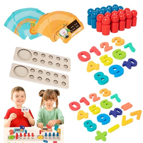 Wlikmjg Math Manipulatives Kindergarten,Pädagogische Math Manipulatives | Additions- und Subtraktionsspiele aus für den Kindergarten Mathe-Spiele - Zählspielzeug, Mathe-Manipulationen, von Wlikmjg
