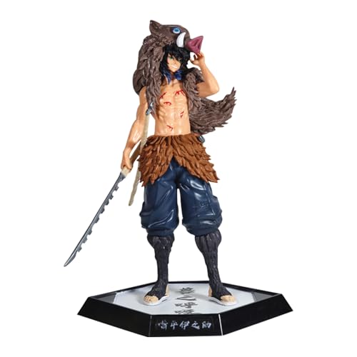 WlsqDE 30CM Demon Figur, Hashibira Inosuke Figuren, Anime Statue, Modell Skulptur, Sammlerstück Dekoration, für Fansammlungen Geschenke von WlsqDE