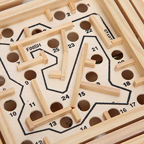 Tisch-Labyrinth-Spiel, Verhindern Sie Demenz Holzlabyrinth-Puzzle-Spielzeug Exquisite Verarbeitung Hand-Augen-Zusammenarbeit für ältere Menschen zum Spielen zu Hause von Wnesy