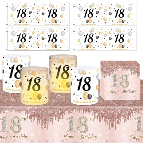 Deko 18. Geburtstag Mädchen, Ballon Tischdeko Geburtstag, Servietten 18 Geburtstag, Ideal als Tischdeko für Jede Feierlichkeit, Geeignet für mädchen Geburtstag Feiern Party Jubiläum Deko 18. Geburtstag Mädchen, Ballon Tischdeko Geburtstag, Servietten 18 Geburtstag, Ideal als Tischdeko für Jede Feierlichkeit, Geeignet für mädchen Geburtstag Feiern Party Jubiläum von WoRuyKot