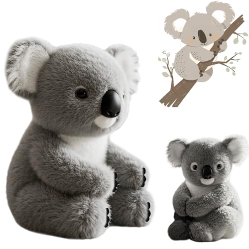 Woalopted Koala Kuscheltier, Emotionale Heilung Auf Abruf, Gewichteter Koala Stofftier Plüschtier Zum Kuscheln, Weicher Koalas Plüschtier Spielzeug, Stress Abbauen Koalas Spielzeug von Woalopted