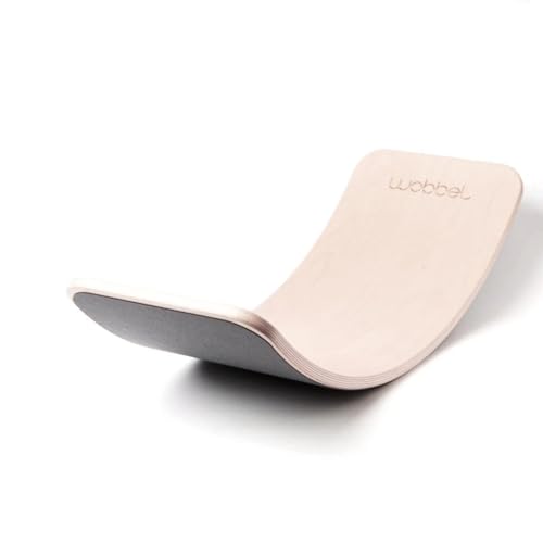 Wobbel Balanceboard transparent lackiert Mouse grau yogaboard von Wobbel