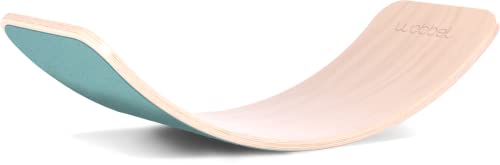 Wobbel Balanceboard transparent lackiert mit Kork yogaboard von Wobbel
