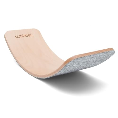 Wobbel Wobbelboard Starter Transparent lackiert mit Filz Baby Maus Yogaboard Wobbel Wobbelboard Starter Transparent lackiert mit Filz Baby Maus Yogaboard von Wobbel