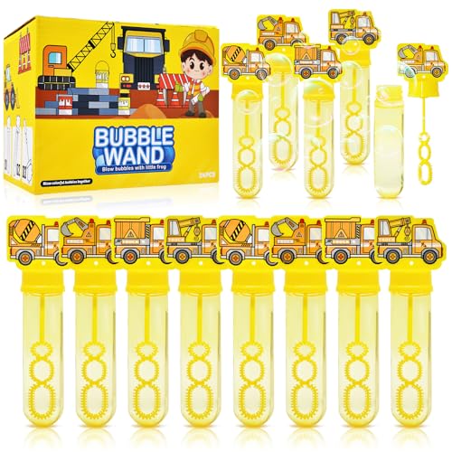 24 Stück Bau-LKW-Bubble-Stäbe für Kinder – große Cartoon-Bagger-Blasen, Großpackung mit Nachfülllösung, Spielzeug für Karneval, Goodie Bag Stuffers, Jungen Mädchen Geburtstagsgeschenke 24 Stück Bau-LKW-Bubble-Stäbe für Kinder – große Cartoon-Bagger-Blasen, Großpackung mit Nachfülllösung, Spielzeug für Karneval, Goodie Bag Stuffers, Jungen Mädchen Geburtstagsgeschenke von Wobeny