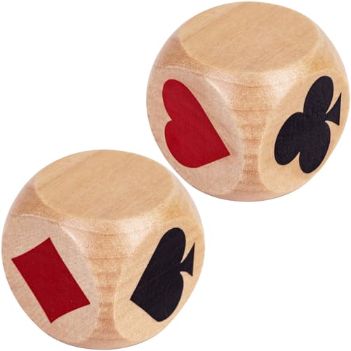 Doppeltrump-Marker-Würfel, große Größe, 4 cm, Euchre-Indikator, Trump-Anzug-Würfel, Holzwürfel, Glückswürfel, tolles Werkzeug für Euchre-Pinochele-Spielkarten, tolles Geschenk für Bridge-Karten Doppeltrump-Marker-Würfel, große Größe, 4 cm, Euchre-Indikator, Trump-Anzug-Würfel, Holzwürfel, Glückswürfel, tolles Werkzeug für Euchre-Pinochele-Spielkarten, tolles Geschenk für Bridge-Karten von WodGod