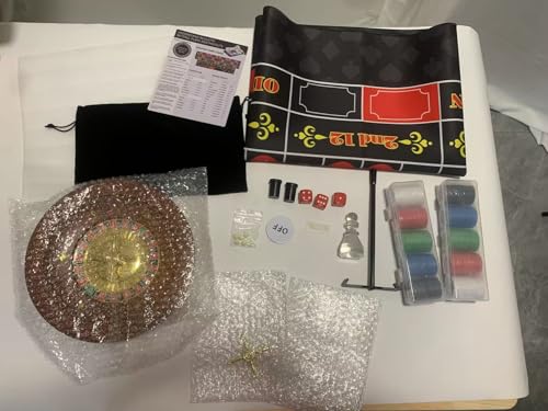 Roulette Wheel & Craps Set mit doppelseitiger Gummi-Tisch-Layout-Matte Roulette Wheel & Craps Set mit doppelseitiger Gummi-Tisch-Layout-Matte von WodGod