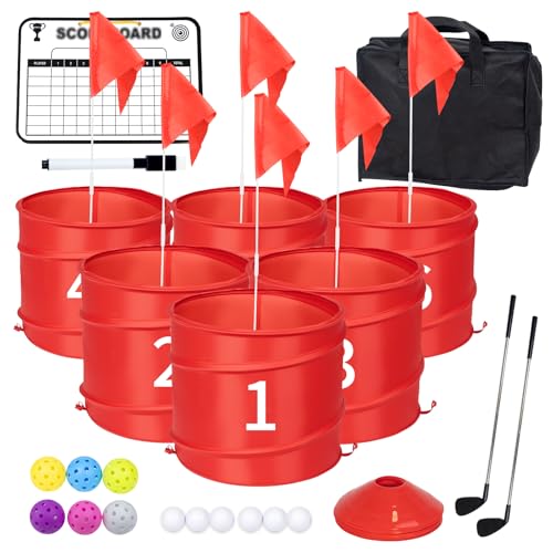 WodGod Golfspiel für den Hinterhof, Outdoor-Spiel mit 2 Schlägern, Outdoor-Golfspiel zum Üben, Golf-Chipping-Spiel für Erwachsene und Familie, Strand, Camping, Lawm, Park WodGod Golfspiel für den Hinterhof, Outdoor-Spiel mit 2 Schlägern, Outdoor-Golfspiel zum Üben, Golf-Chipping-Spiel für Erwachsene und Familie, Strand, Camping, Lawm, Park von WodGod