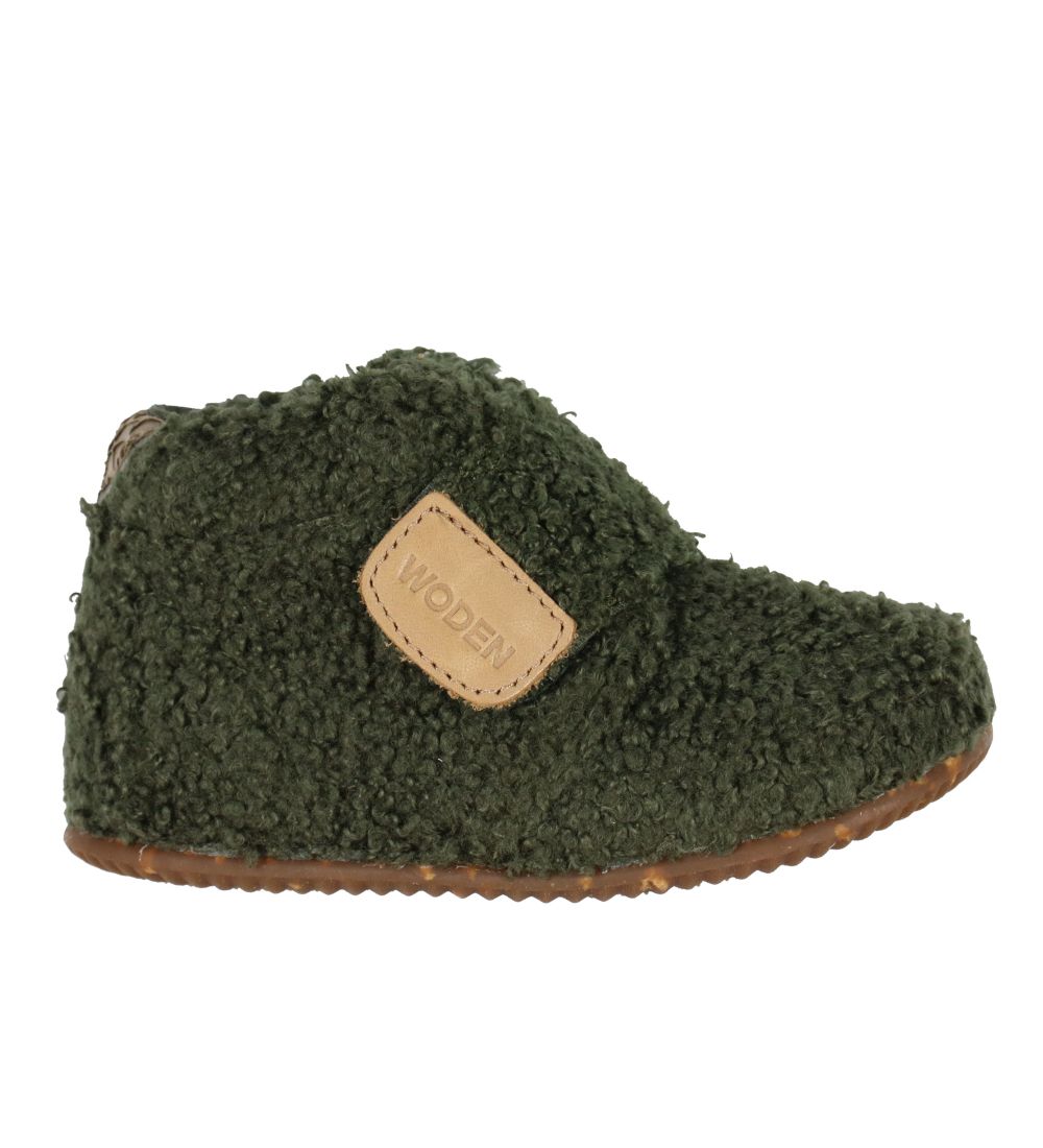 Woden Hausschuhe - Kim - Teddy - Dark Olive - Woden - 21 - Lauflernschuhe Woden Hausschuhe - Kim - Teddy - Dark Olive - Woden - 21 - Lauflernschuhe von Woden