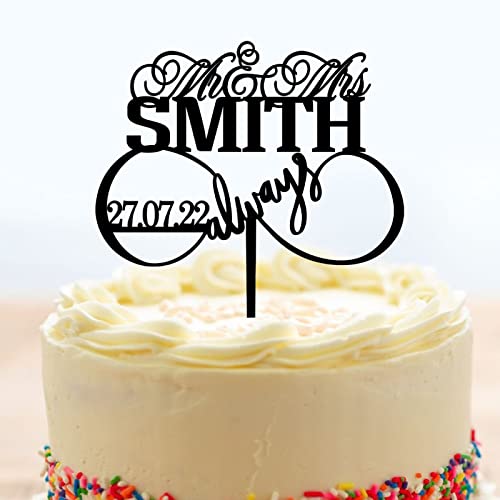 Tortenaufsatz mit Aufschrift "Mr Mrs", schwarzer Acryl-Hochzeitstortenaufsatz, Mrs Baby Shower, Nachname, Kuchendekoration, Hochzeitsdekoration Tortenaufsatz mit Aufschrift "Mr Mrs", schwarzer Acryl-Hochzeitstortenaufsatz, Mrs Baby Shower, Nachname, Kuchendekoration, Hochzeitsdekoration von Wodevor