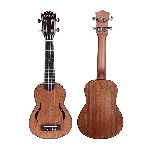 Hawaii-Ukulele für Anfänger, kleine Gitarre, viersaitig, Walnussholz, Holz, Kinder-Ukulele, einfach und lustig, 53,3 cm, akustische Ukulele von Woedpez