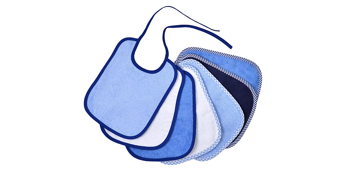 Bindelätzchen 7er Set, blau, 20 x 25 cm Gr. 25 x 30 Bindelätzchen 7er Set, blau, 20 x 25 cm Gr. 25 x 30 von Wörner
