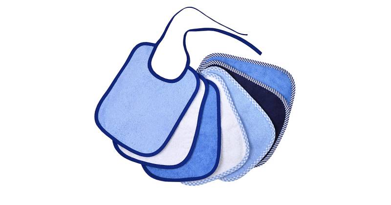 Bindelätzchen 7er Set, blau, 20 x 25 cm Gr. 25 x 30 von Wörner