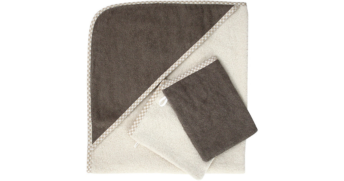 Set Kapuzenbadetuch mit 2 Waschlappen, beige-braun beige/braun Gr. 80 x 80 Set Kapuzenbadetuch mit 2 Waschlappen, beige-braun beige/braun Gr. 80 x 80 von Wörner