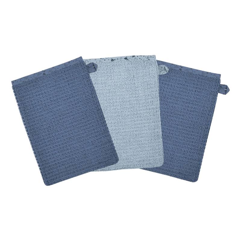 Wörner 3er-Pack Waschlappen 15x21 cm blau von Wörner