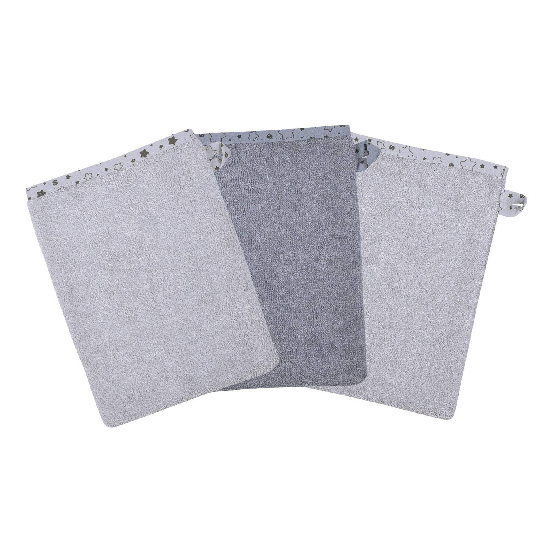 Wörner 3er-Pack Waschlappen 15x21 cm grau von Wörner