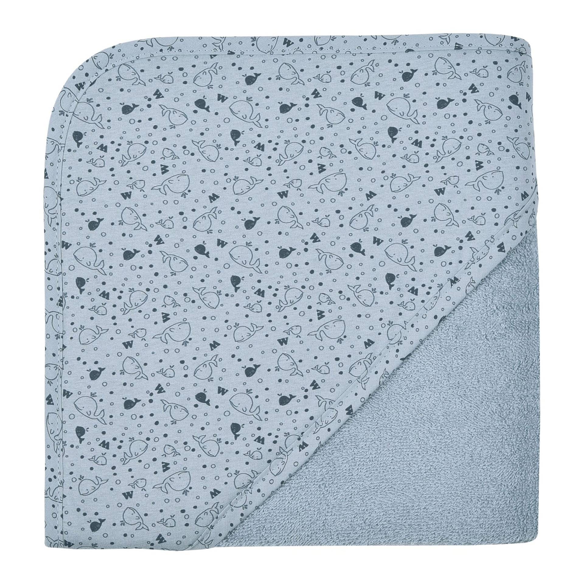 Wörner Kapuzenbadetuch 80x80 cm blau von Wörner