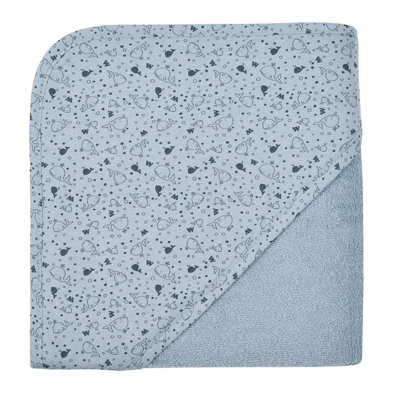 Wörner Kapuzenbadetuch 80x80 cm blau von Wörner