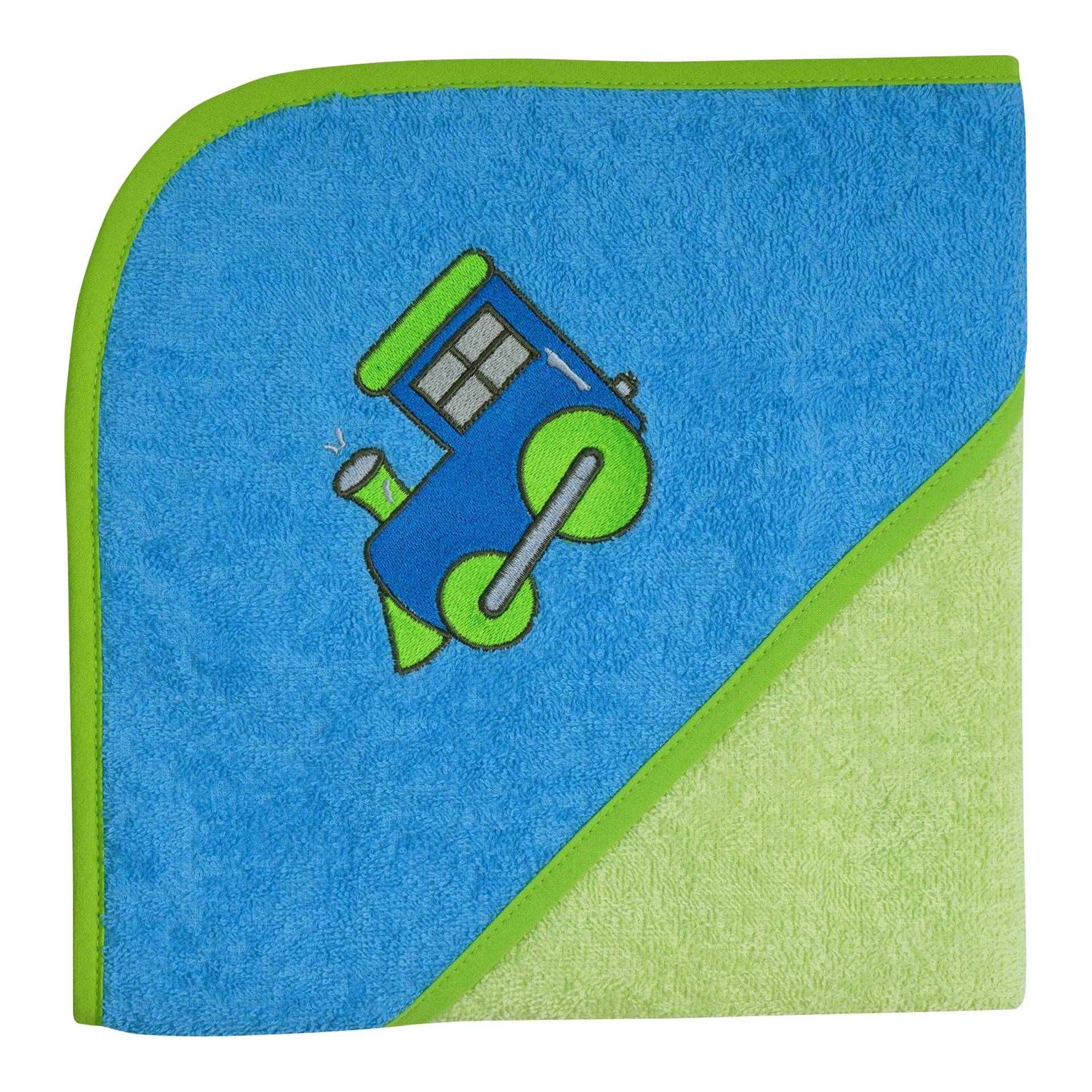 Wörner Kapuzenbadetuch 80x80 cm blau von Wörner