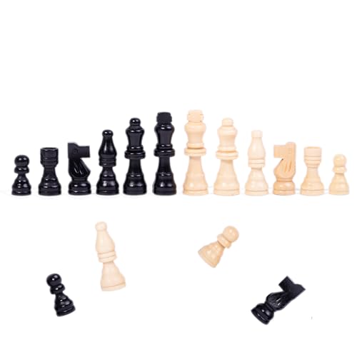 Schachfiguren aus Holz – Ersatzfiguren klassisch in Schwarz & Natur – König ca. 6 cm hoch – Schach Zubehör Schachfiguren aus Holz – Ersatzfiguren klassisch in Schwarz & Natur – König ca. 6 cm hoch – Schach Zubehör von Woitra