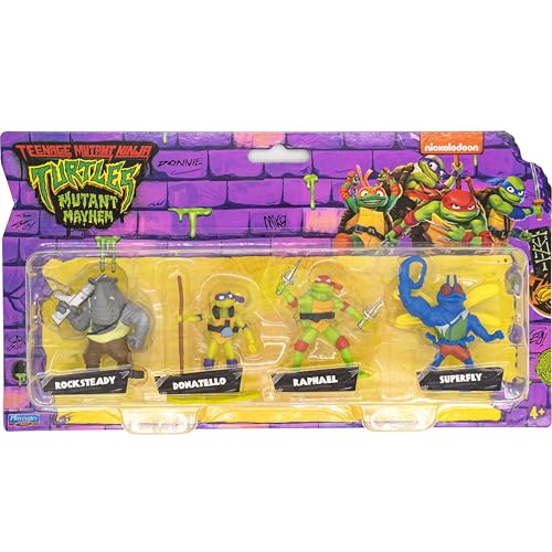 Krieger Ninja Schildkröten Movie Don Raphael Rock Baxter Mini 4Pack von Wojownicze Żółwie Ninja
