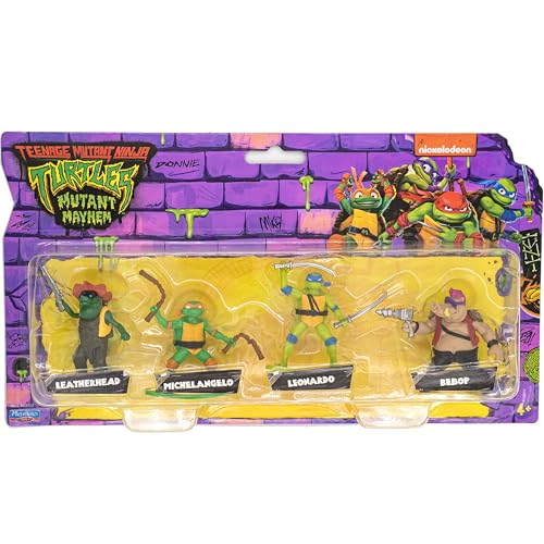 Krieger Ninja Schildkröten Movie Leonardo Mike Bebop Leath Mini 4Pack von Wojownicze Żółwie Ninja