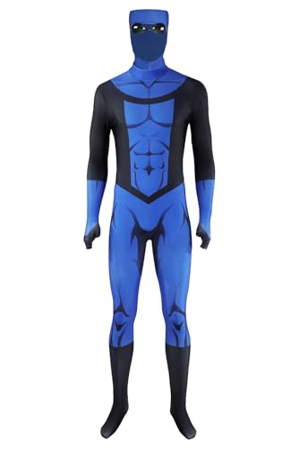 Wolancy Anime Cosplay Jumpsuit Mark Grayson Kostüm mit Kopfbedeckung Brille Blau Overall Kampf Uniform Anzug Herren Bodysuit Halloween Outfit Wolancy Anime Cosplay Jumpsuit Mark Grayson Kostüm mit Kopfbedeckung Brille Blau Overall Kampf Uniform Anzug Herren Bodysuit Halloween Outfit von Wolancy
