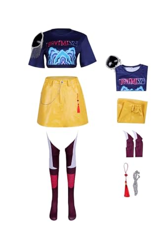 Wolancy Anime Cosplay Kostüm für Mädchen Rumi Mira Zoey Outfits Band Girlgroup Ultrakurz Bauchfrei Jacke Tank Top Shorts Rock Set mit Zubehör Halloween Karneval Wolancy Anime Cosplay Kostüm für Mädchen Rumi Mira Zoey Outfits Band Girlgroup Ultrakurz Bauchfrei Jacke Tank Top Shorts Rock Set mit Zubehör Halloween Karneval von Wolancy
